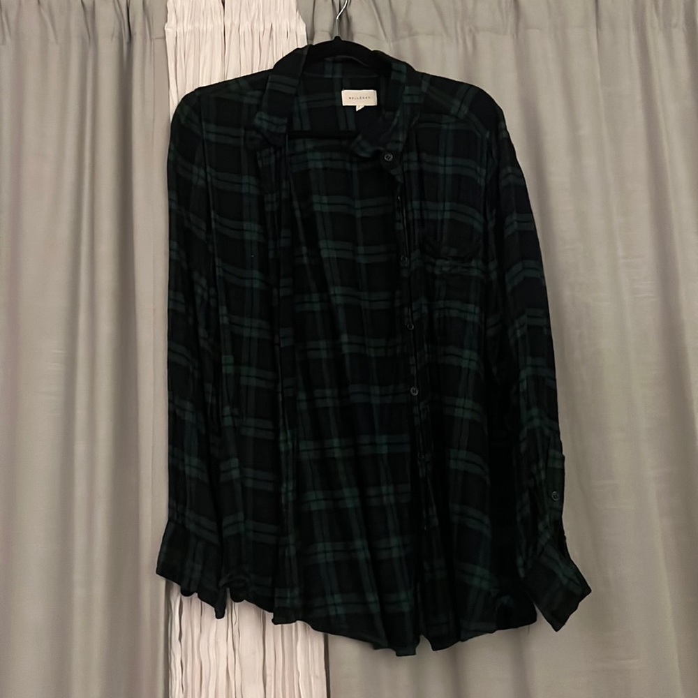 Blue and green flannel